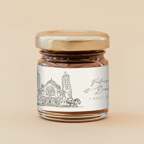 Pâte à tartiner de mariage Basilia à personnaliser