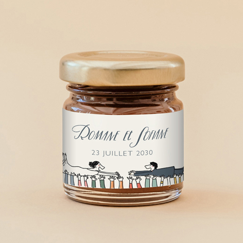 Pâte à tartiner de mariage Crowd Surfin à personnaliser