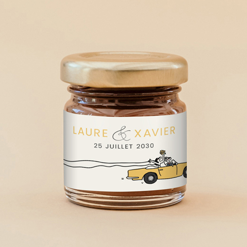 Pâte à tartiner de mariage Décapotable à personnaliser