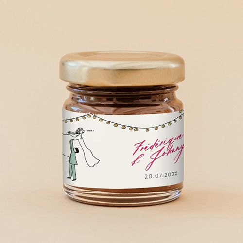 Pâte à tartiner de mariage Dirty dancing à personnaliser