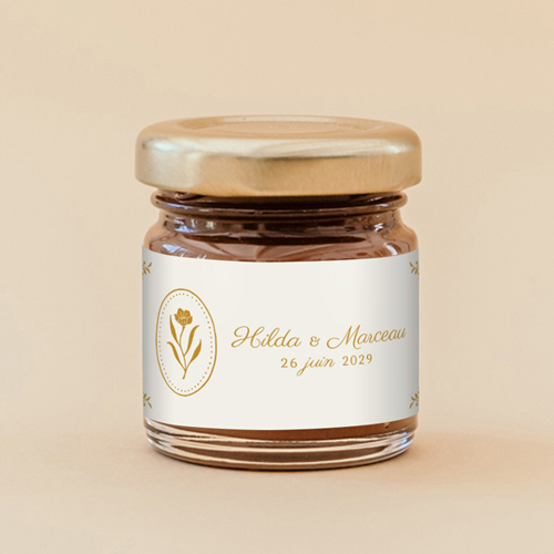 Pâte à tartiner de mariage Ivyrose à personnaliser