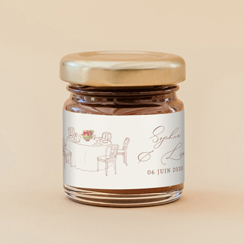 Pâte à tartiner de mariage La Bâtisse à personnaliser