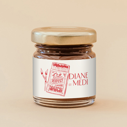 Pâte à tartiner de mariage Le Match à personnaliser