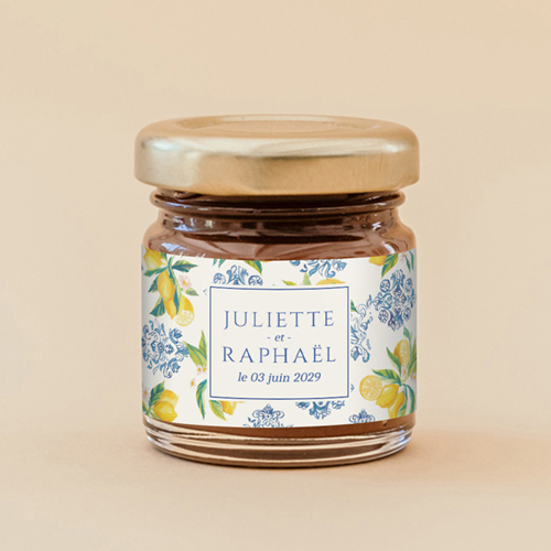 Pâte à tartiner de mariage Lemon Vibes à personnaliser