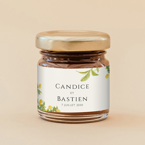 Pâte à tartiner de mariage Limonier à personnaliser