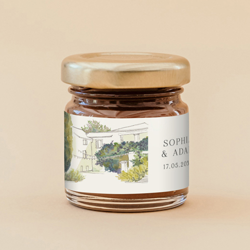 Pâte à tartiner de mariage Mas à personnaliser