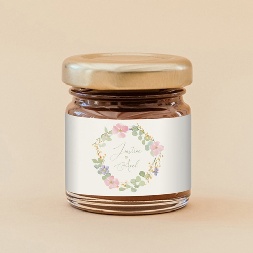 Pâte à tartiner de mariage Rosée à personnaliser