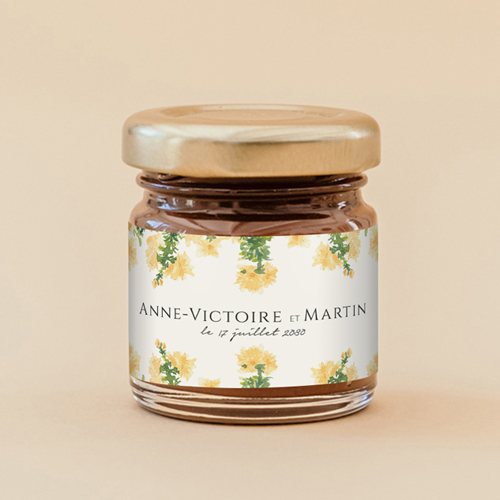 Pâte à tartiner de mariage Solstice à personnaliser
