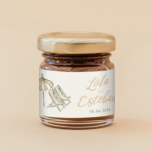 Pâte à tartiner de mariage Transat à personnaliser