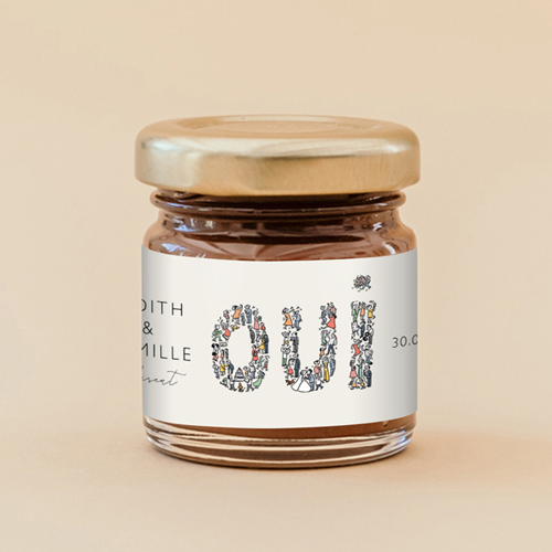 Pâte à tartiner de mariage Un grand Oui à personnaliser