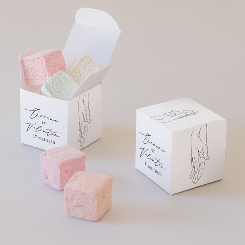 Petite boîte imprimée :univers de mariage Alliance à personnaliser