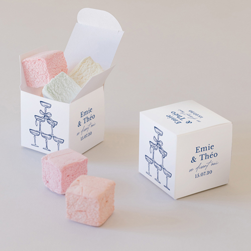 Petite boîte imprimée :univers de mariage Cristel à personnaliser