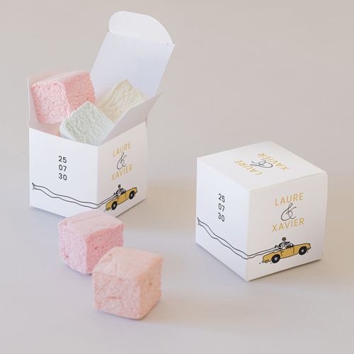 Petite boîte imprimée :univers de mariage Décapotable à personnaliser