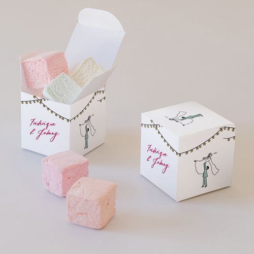 Petite boîte imprimée :univers de mariage Dirty dancing à personnaliser