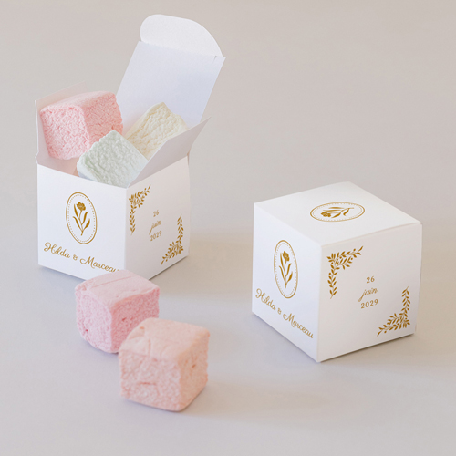 Petite boîte imprimée :univers de mariage Ivyrose à personnaliser