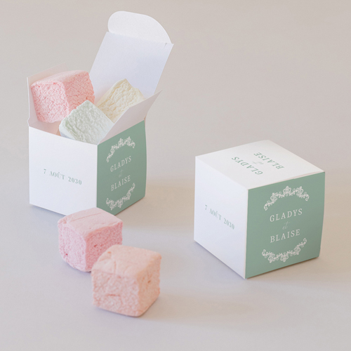 Petite boîte imprimée :univers de mariage Lacewood à personnaliser