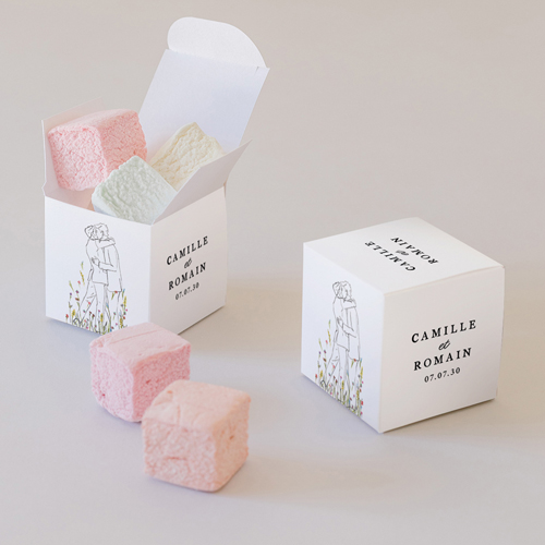 Petite boîte imprimée :univers de mariage Ôde Hommes à personnaliser