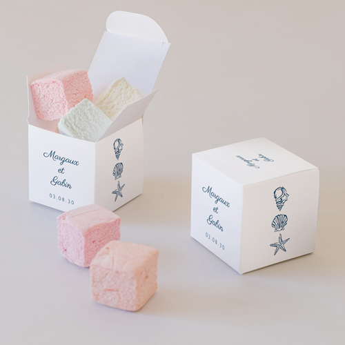Petite boîte imprimée :univers de mariage Paloma à personnaliser