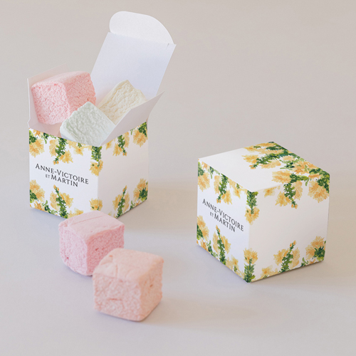 Petite boîte imprimée :univers de mariage Solstice à personnaliser