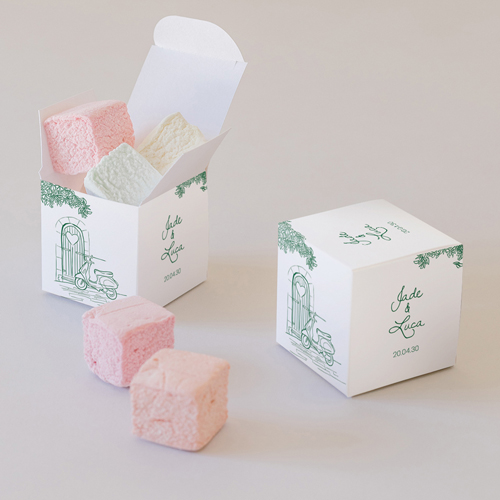Petite boîte imprimée :univers de mariage Stella à personnaliser