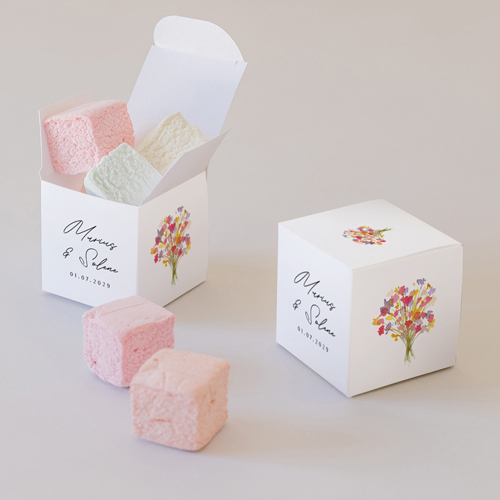 Petite boîte imprimée :univers de mariage Vibrance à personnaliser