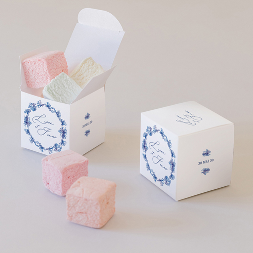 Petite boîte imprimée :univers de mariage Volute à personnaliser