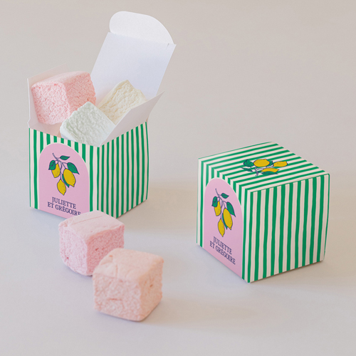 Petite boîte imprimée :univers de mariage Zestine à personnaliser