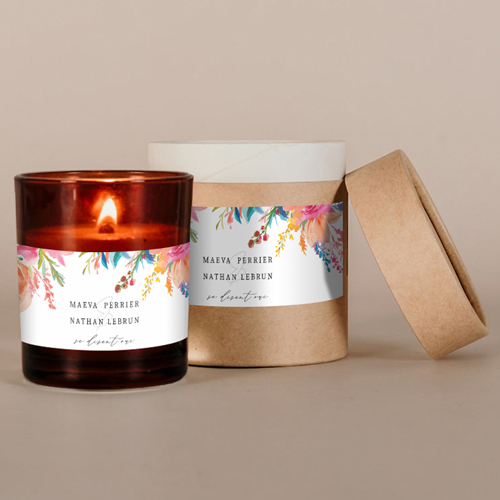Bougie ambrée de mariage Elixir à personnaliser
