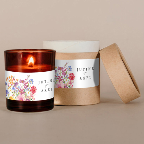 Bougie ambrée de mariage Jubile à personnaliser