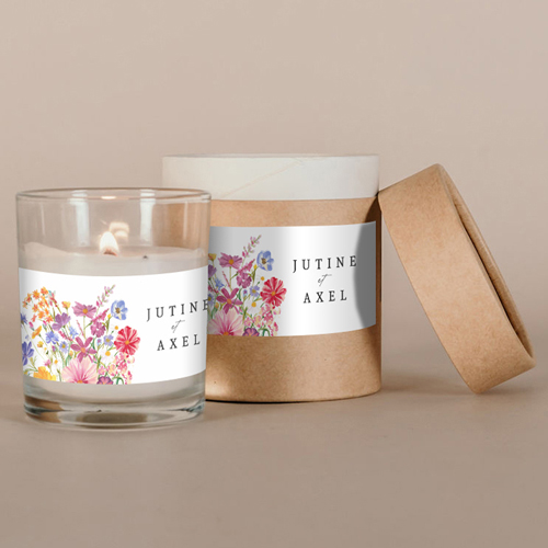 Bougie blanche de mariage Jubile à personnaliser