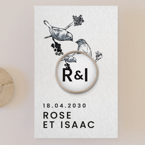 Pin's :univers de mariage Birds à personnaliser