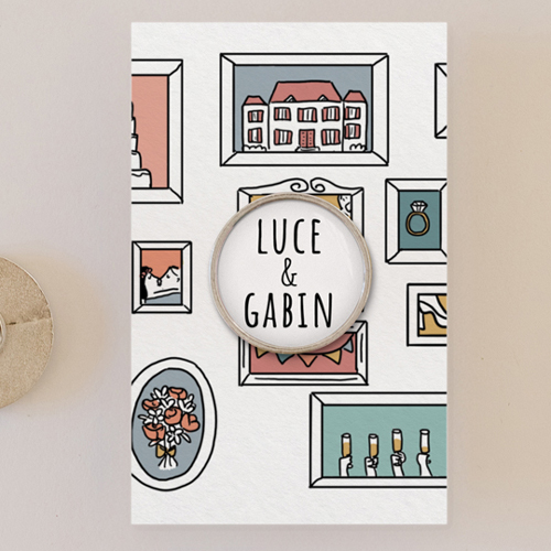 Pin's :univers de mariage Cadres à personnaliser