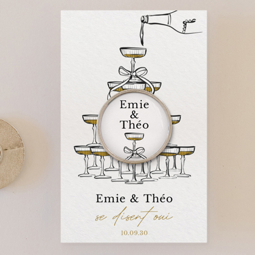 Pin's :univers de mariage Champagne à personnaliser