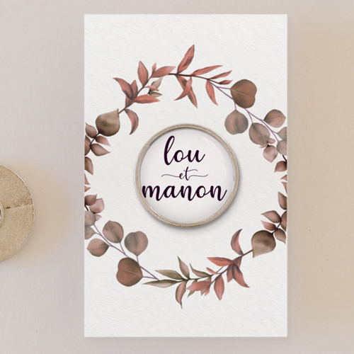 Pin's :univers de mariage Couronne automnale à personnaliser