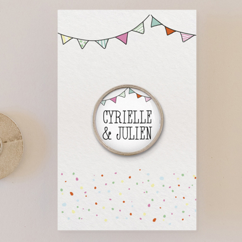 Pin's :univers de mariage Fanions à personnaliser