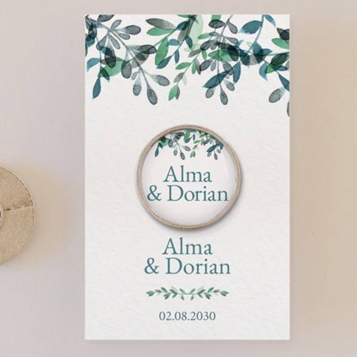 Pin's :univers de mariage Feuillage délicat à personnaliser