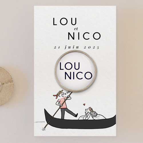 Pin's :univers de mariage Gondole à personnaliser