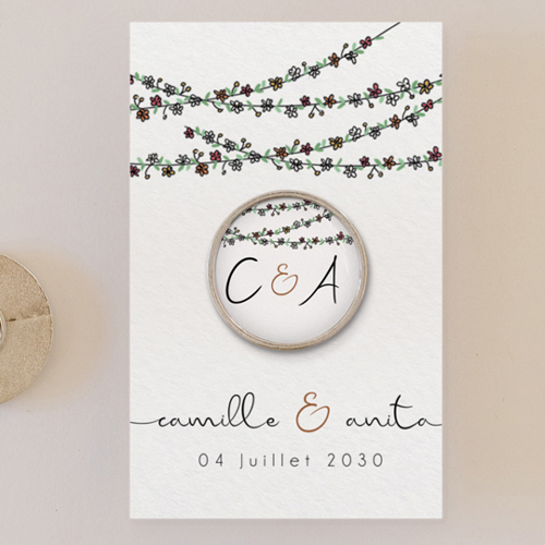 Pin's :univers de mariage Guirlandes de fleurs à personnaliser