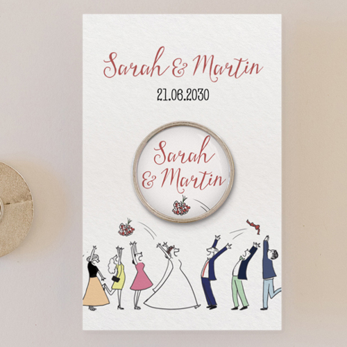 Pin's :univers de mariage Lancer de bouquet à personnaliser