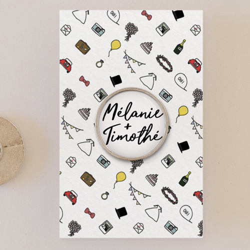 Pin's :univers de mariage Motifs à personnaliser