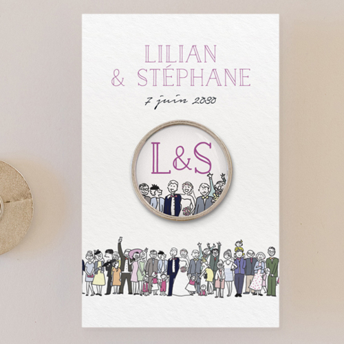 Pin's :univers de mariage Photo de groupe à personnaliser