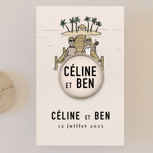 Pin's :univers de mariage Ponton à personnaliser