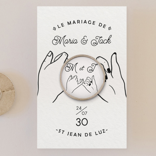 Pin's :univers de mariage Promesse à personnaliser