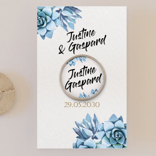 Pin's :univers de mariage Succulentes à personnaliser