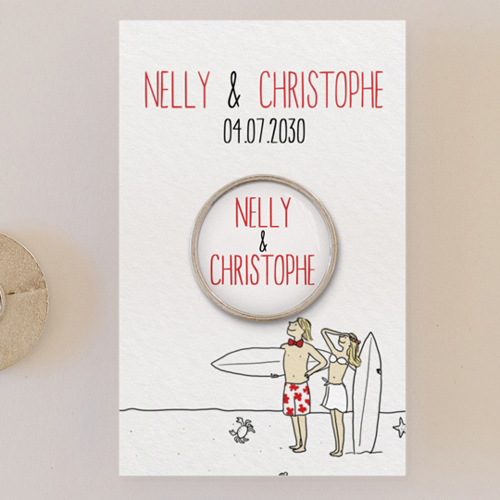 Pin's :univers de mariage Surf à personnaliser