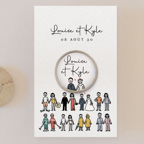 Pin's :univers de mariage Tenues à personnaliser