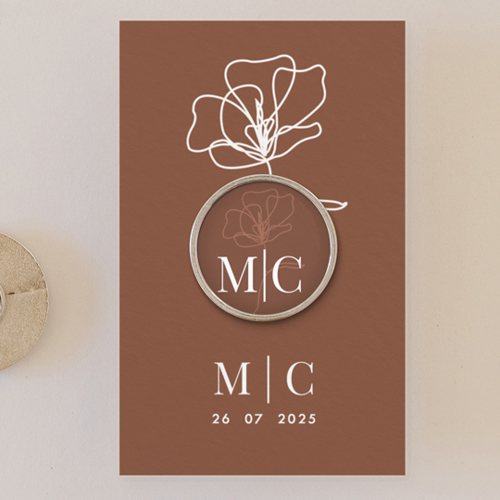 Pin's :univers de mariage Terracotta à personnaliser