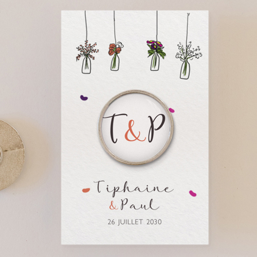 Pin's :univers de mariage Vases suspendus à personnaliser