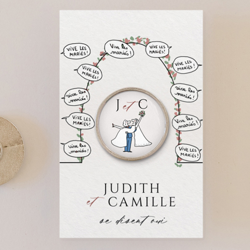 Pin's :univers de mariage Vive les Mariés à personnaliser