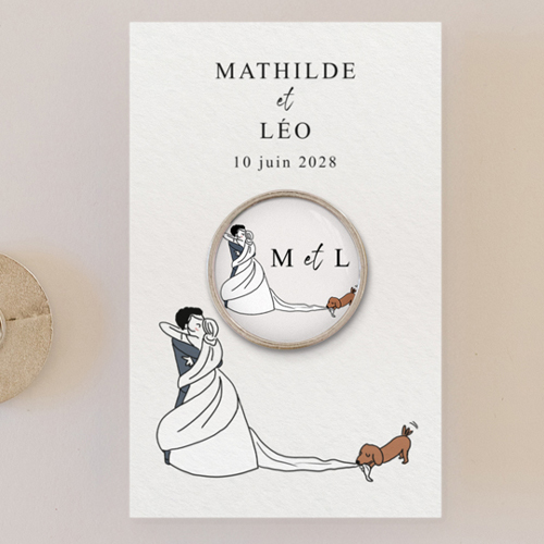 Pin's :univers de mariage Voile à personnaliser